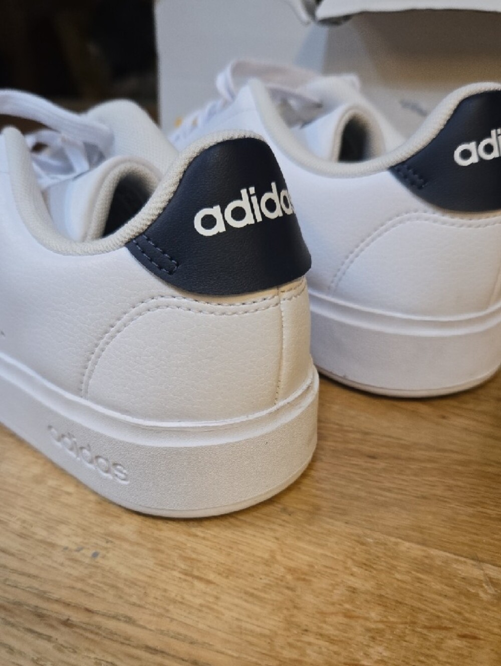 adidas White Low-Top Leather Sneakers - Picture 2 of 3